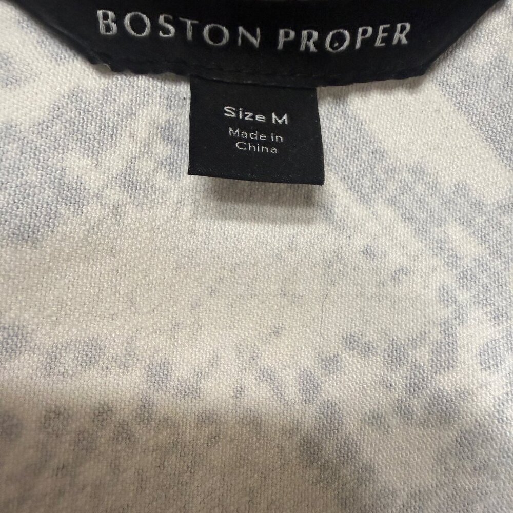 Boston Proper Desert Python Ruched Sleeve Jacket Size Medium - Picture 6 of 14